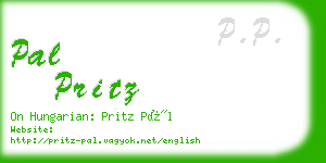 pal pritz business card